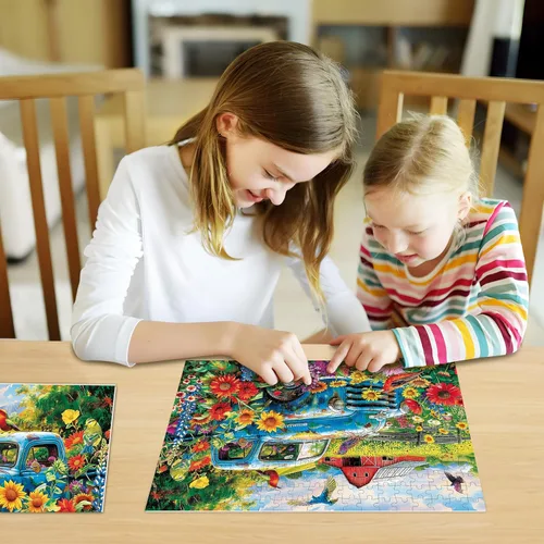 Miniatura 7 de Rompecabezas de 300 piezas para adultos, Songbirds on The Farm, rompecabezas para adultos, niños y mayores, rompecabezas de cartón reciclado