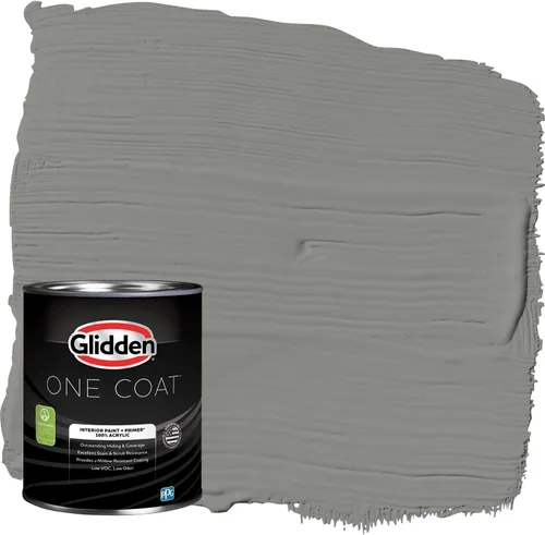 Miniatura 59 de Glidden Pintura Interior + Imprimación: Gris/Plata Antigua, Una Capa, Satinado, 1 Galón