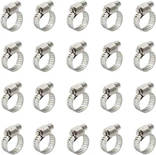 20 abrazaderas de cable, abrazaderas ajustables de acero inoxidable 304 para conductos, abrazadera de tubo, abrazadera de conducto de aire,