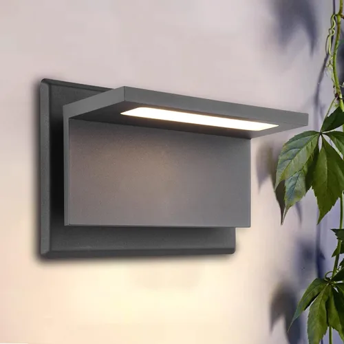 Miniatura 8 de Lámpara de pared LED para exteriores, lámpara de montaje en pared, moderna lámpara de iluminación, lámpara de aluminio gris para porche, puerta