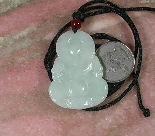 Miniatura 6 de gojade Colgante de jadeíta de jade A 100% natural certificado verde Guanyin Kwan Yin Lotus Flower Necklace 397729 GS