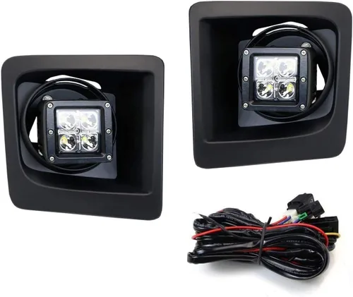 Miniatura 8 de iJDMTOY Kit de lámpara antiniebla LED blanca compatible con GMC Sierra 1500 2014-15, incluye (2) cubos LED de alta potencia de 20 W, cubiertas