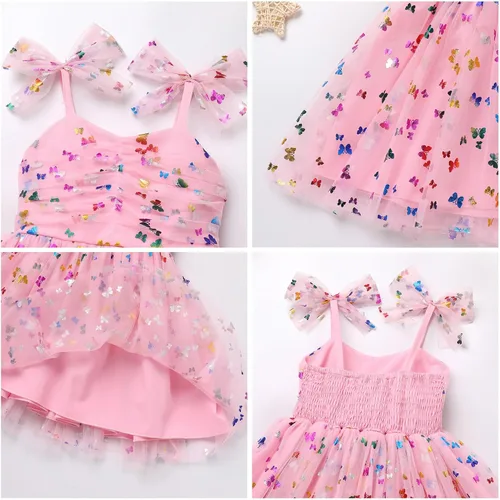 Miniatura 106 de IMEKIS Vestido de princesa de cumpleaños para niña pequeña, confeti brillante, bohemio, arco iris, pastel, sesión de fotos, traje para 1-6T