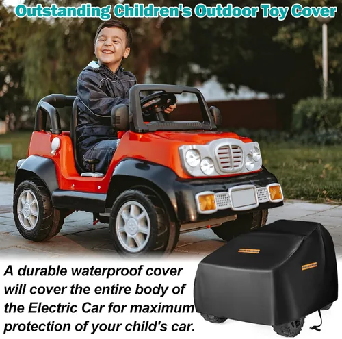 Miniatura 5 de Cubierta para coche de montar para niños, gran cubierta impermeable para ruedas de poder, cubierta universal para juguetes de coche de 210D