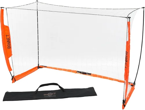 Bownet - Portería de fútbol portátil con red - Portería de fútbol plegable emergente para entrenamiento y práctica - Marco de metal duradero