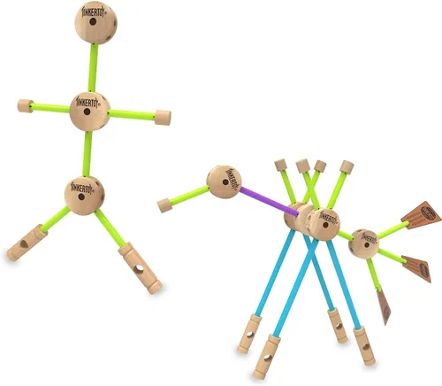 Miniatura 6 de Tinkertoy - Juego de construcción retro en lata - 50 piezas