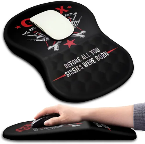 Miniatura 26 de Hokafenle Alfombrilla ergonómica para ratón con soporte para muñeca con diseño de masaje, reposamuñecas para aliviar el dolor, con espuma