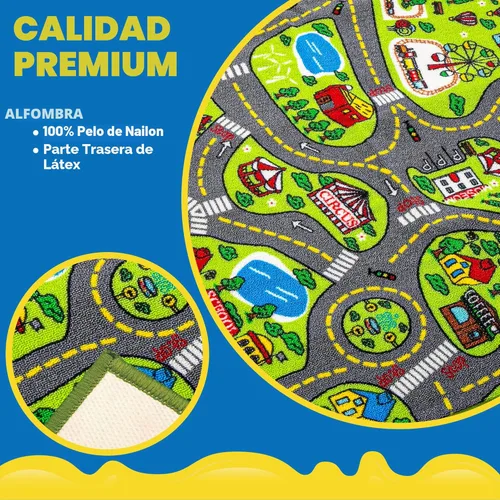 Miniatura 4 de JOYIN Alfombras de juego para niños, alfombra de vida urbana, alfombra duradera para juegos de simulación de ciudad, alfombra para niños pequeños