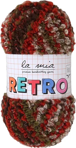 Miniatura 12 de 1 Skein La Mia - Ovillo de lana rizado retro esponjoso para tejer y hacer ganchillo, 80% acrílico, 3.53 oz (3.5 onzas) / 328.1 ft (109 yardas)