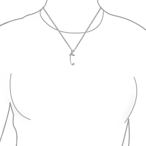 Miniatura 3 de Personalize ABC Script Letra Collar con inicial para mujeres adolescentes, chapado en oro de 14 quilates, plata esterlina 925