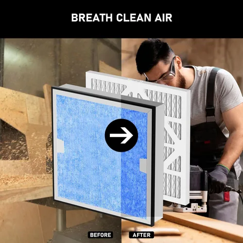 Miniatura 6 de HEPA 550 y carbón activado MERV-13 Juego de reemplazo de prefiltro compatible con limpiador de aire AlorAir CleanShield, 2 HEPA y 5 prefiltros