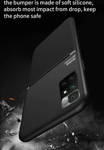 Miniatura 2 de Kepuch Mowen Funda Para Xiaomi Redmi 10/Redmi Note 11 4G 2021 - Cubierta De Parachoques Placa De Metal Incorporada Para Xiaomi Redmi 10/Redmi Note