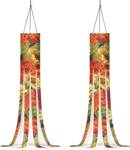 Miniatura 23 de Binienty 4th of July Winsock Patriotic Outdoor Decor Wind Socks Hanging Flag Welcome Home Decoration Party Yard Hanging Windsock, 2 Pcs Set Decor