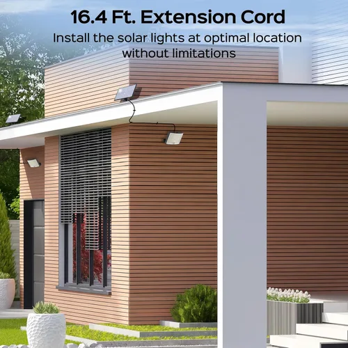 Miniatura 5 de Adiding Luces Solares para Exteriores, Luces de Inundación LED de 2800LM con Cable de 5 m, Luces Solares con Sensor de Movimiento y Control Remoto