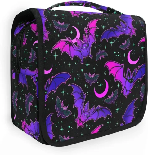 Miniatura 24 de MNSRUU Hanging Toiletry Bag Bats Satellites Skulls and Trees Travel Makeup bag for Toiletries Portable Travel Toiletry Organizer Cosmetic Bags with