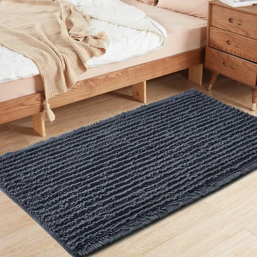 Miniatura 41 de FLOLEOPA Alfombras de Baño de Microfibra de Felpa Suave, Alfombras de Baño Absorbentes Antideslizantes Lavables a Máquina, Tapetes de Baño para Beige