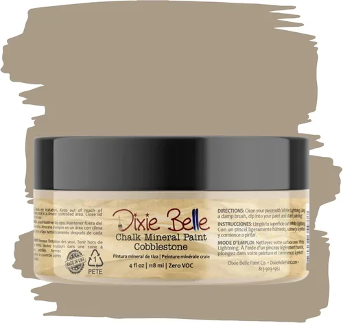 Miniatura 308 de Dixie Belle Paint Company - Pintura con acabado de tiza para muebles, color negro (Caviar), 1 galón, 128 fl oz, pintura mineral color rosa intenso