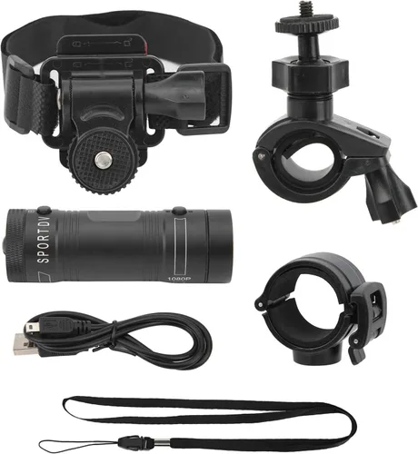 Miniatura 5 de Luqeeg Cámara de casco de motocicleta, grabadora de video de motocicleta, 1080P Full DV DVR grabadora de equitación para casco de ciclismo, cámara