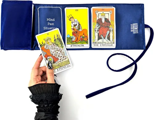 Miniatura 10 de Witchy Cauldron Envoltura de Tarot, Bolsa, Funda, Almacenamiento de Satén y Tela para Cartas, Soporte de Almacenamiento de Mazo, Patrón de Tirada