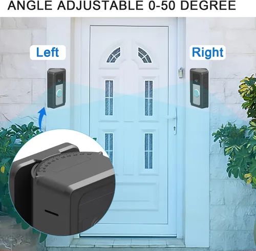 Miniatura 6 de Soporte adhesivo para timbre de puerta compatible con timbre de video 1/2/3/4 de ángulo ajustable para timbre de puerta, soporte de montaje