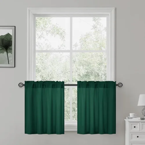 Miniatura 35 de HOMEIDEAS Cortinas Transparentes de Privacidad Blancas No Transparentes, 52 X 45 Pulgadas de Largo 2 Paneles Cortinas Transparentes Filtradoras