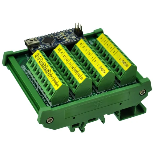 Miniatura 8 de Tablero del módulo de ruptura del bloque de terminales del tornillo del montaje en carril DIN para Arduino Nano/Micro.