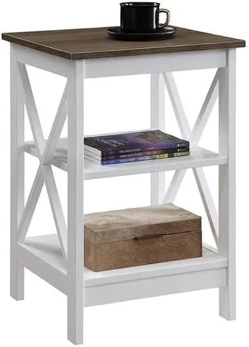 Miniatura 21 de Convenience Concepts Oxford Mesa Final de 15.75" - Mesa moderna de sala de estar con estantes de almacenamiento, mesa auxiliar de noche transicional