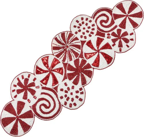 Miniatura 13 de Camino de mesa con cuentas de 36 pulgadas de diseño elegante infinito - Decoración de mesa para bodas, fiestas, días festivos, regalos y uso diario