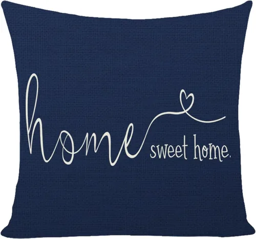 Miniatura 8 de Fundas de almohada decorativas estilo casa de campo con citas "Home Sweet Home", 18 x 18 pulgadas, funda de cojín lumbar decorativa para casa