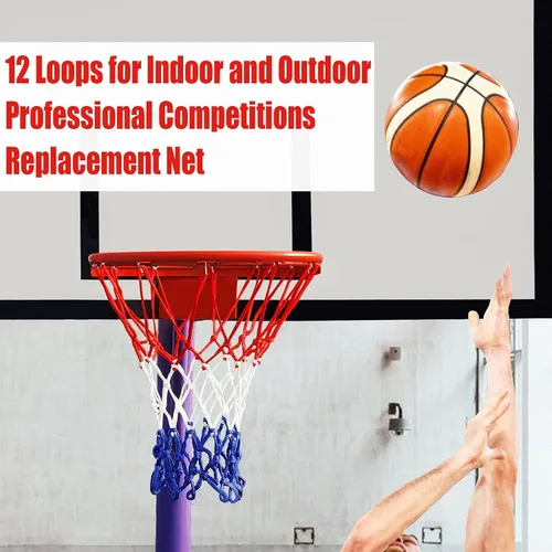 Miniatura 4 de NEIJIANG Red de baloncesto de repuesto, actualización 2025, redes de baloncesto profesionales gruesas resistentes para exteriores, resistente a