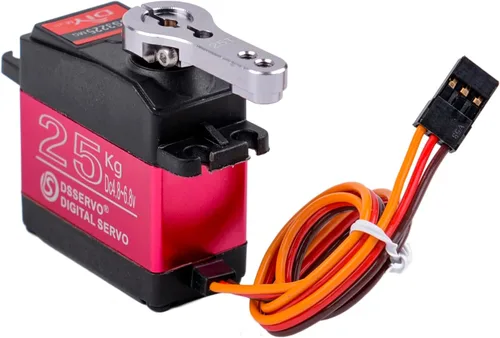 Miniatura 2 de 4 piezas DSSERVO DS3225MG 55.1 lbs Servos digitales de engranaje de metal impermeable, servo RC de alto torque de 180 grados con brazo servo 25T