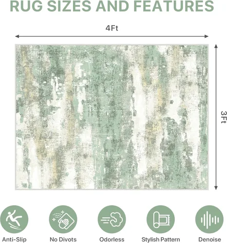 Miniatura 9 de Tapete para silla de oficina para piso de baldosas de madera dura, tapetes abstractos de escritorio de 36" x 48" para silla de oficina sobre sillas