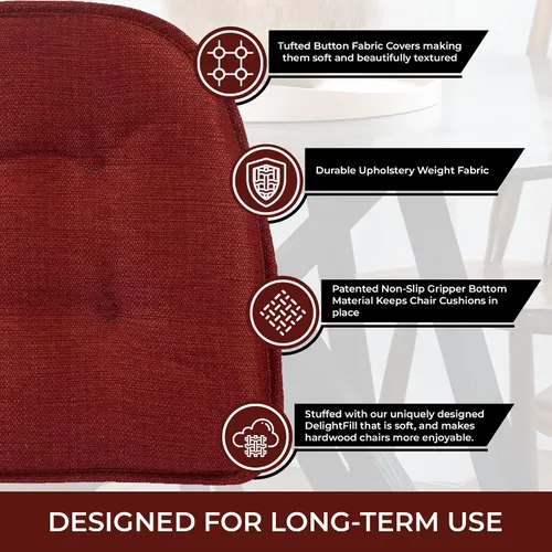Miniatura 3 de Klear Vu Omega - Cojines antideslizantes para silla, ensamblados en Estados Unidos, almohadillas de asiento antideslizantes en forma de U