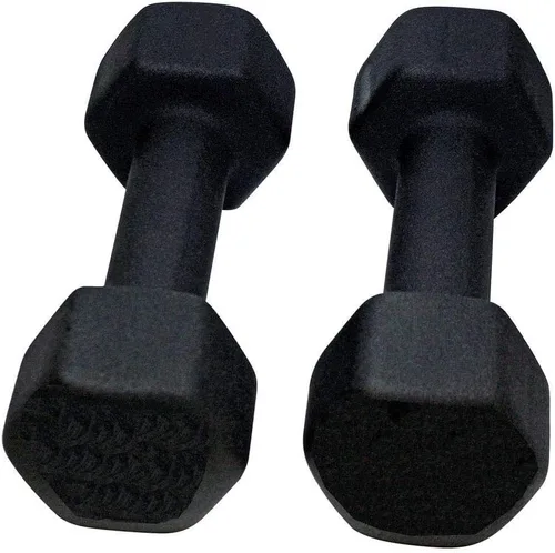Miniatura 3 de Mancuerna de neopreno para entrenamiento de fuerza, tonificación muscular y rehabilitación, agarre antideslizante, diseño que no se rueda, 12 libras