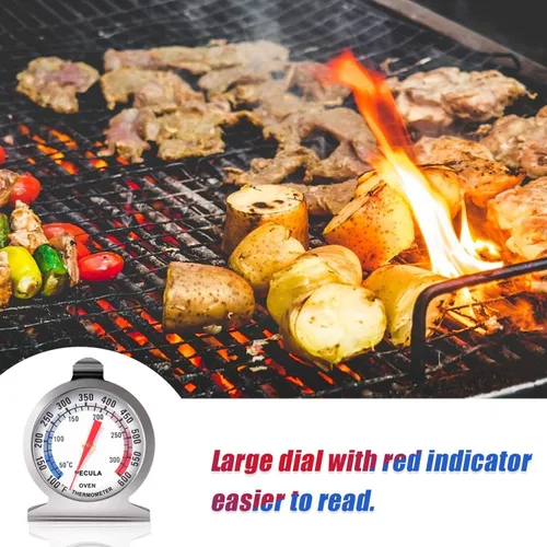 Miniatura 6 de Termómetro para horno, paquete de 2 unidades de 122.0-572.0 °F/100-600°F, termómetro de acero inoxidable de lectura instantánea, termómetro