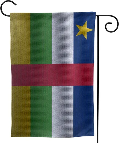 Miniatura 4 de Flag Of The Central African Republic Knitting Effect Garden Flag 12.5"x18" Inch Double Sided Garden Flags Home Lawn Outdoor Decor Flags Party Banner