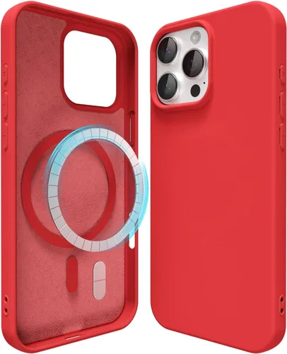 Miniatura 28 de oakxco Funda de silicona para iPhone 12 Pro Max, magnética, compatible con carga inalámbrica Magsafe, cubierta protectora de goma suave y delgada
