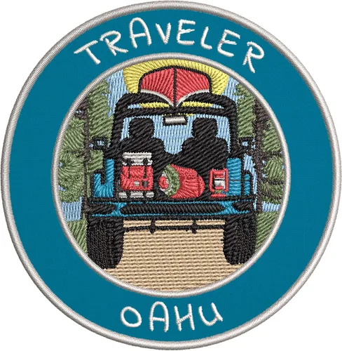 Miniatura 6 de Parche bordado de Oahu de alta calidad para planchar o coser, emblema decorativo para manualidades, recuerdo de vacaciones, equipo de viaje, ropa