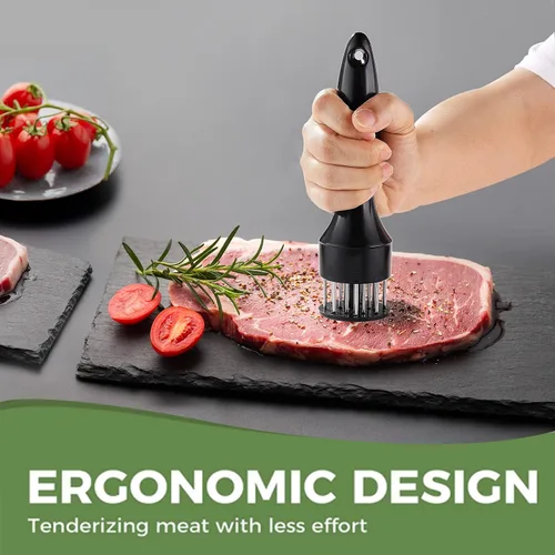 Miniatura 6 de OLULU - Ablandador de carne, aguja de acero inoxidable ultra afilada de 20 cuchillas para ablandar pollo, carne de res, filete, ternera y cerdo