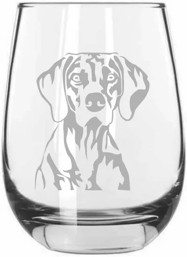 Miniatura 373 de Sakhalin Husky Dog - Copa de vino grabada personalizada de 15.25 onzas sin tallo