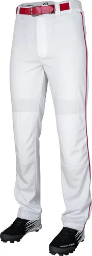 Rawlings - Pantalón de béisbol semirrelajado de longitud completa, diseño unicolor o con ribeteado, tallas para adultos, varios colores