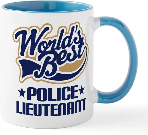 Miniatura 83 de CafePress Taza de café de cerámica de 11 oz (11.0 fl oz) de Police Mom