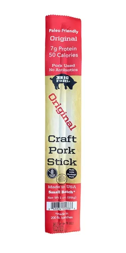 Miniatura 3 de Salchicha de cerdo original – Palito de carne artesanal con condimento natural Alto en proteínas, apto para dieta cetogénica, sin gluten, sin soja