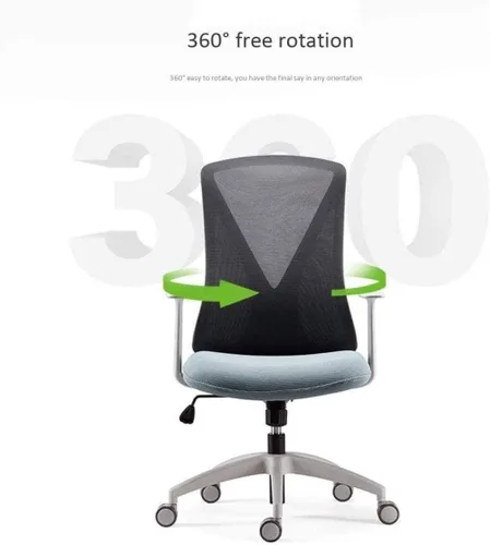 Miniatura 3 de Silla de computadora, silla de oficina, silla sedentaria, cómoda, ergonómica, silla de escritorio, silla giratoria (negro)