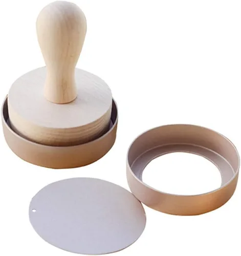 Miniatura 5 de lasenersm 1 Unidades de herramienta de tarta de huevo, herramienta de prensa de tarta de madera, empujador de pastelería de madera, empujador