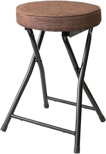 Iris Plaza OTC-47 Taburete, silla plegable, marrón, ancho 13.0 x profundidad 11.8 x alto 18.1 pulgadas (13.0 x 11.8 x 18.1 in), compacto, ligero,