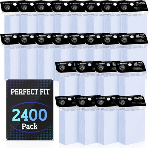 Miniatura 14 de Mlikero 1000 fundas para tarjetas, fundas para tarjetas de béisbol para tarjetas estándar, 10 colores fundas para tarjetas intercambiables aptas