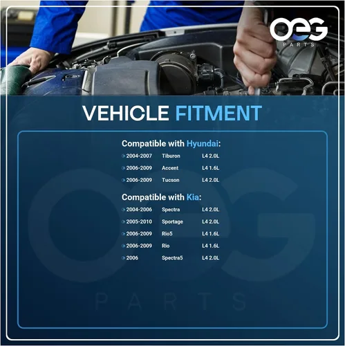 Miniatura 4 de OEG Parts Nuevo alternador compatible con Hyundai Accent All 1.6L 2.0L 03-09, 04-07 Tiburon, 06-09 Tuscon, 06-09 Kia Rio, 04-06 Spectra, 05-10