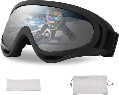 SooGree Gafas de esquí para Hombres Mujeres Niños Jóvenes Niños o Niñas Gafas de nieve para snowboard Gafas de esquí resistentes al viento y al