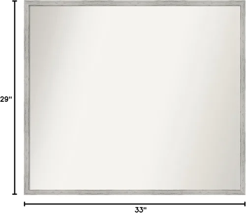 Miniatura 423 de Amanti Art Espejo de baño blanco para sobre el fregadero, 32 x 45 pulgadas, espejo de tocador rectangular blanco esbelto, marco de madera moderno